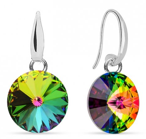 Náušnice Rivoli se Swarovski Elements Candy KW112212VM Vitrail Medium 10 mm