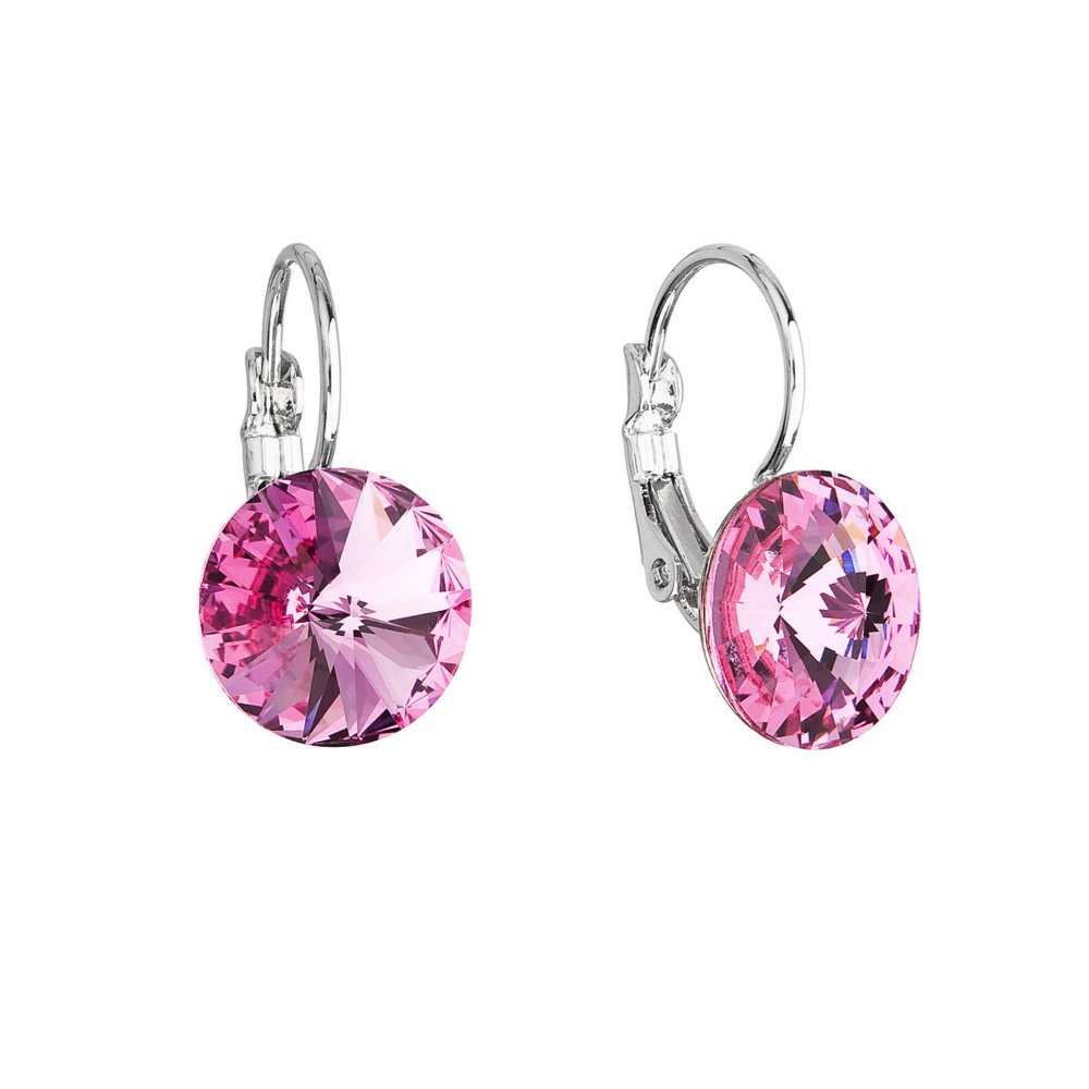 Náušnice Rivoli se Swarovski Elements Rose 12 mm