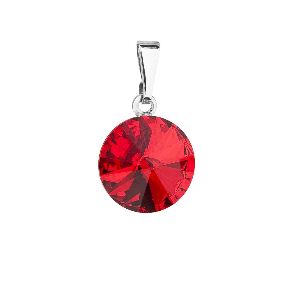 Přívěsek červený Rivoli se Swarovski Elements Light Siam 12 mm