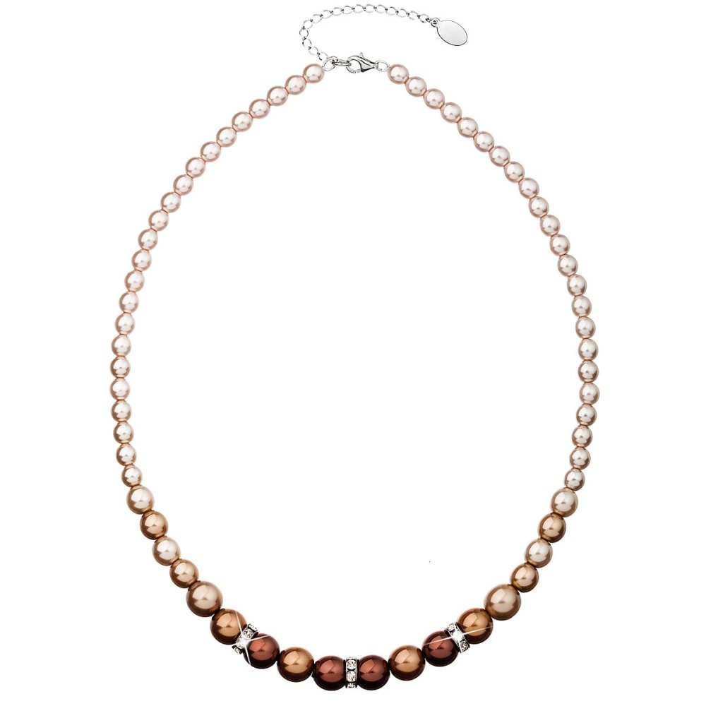Levně Náhrdelník se Swarovski Elements 32005.3 BROWN