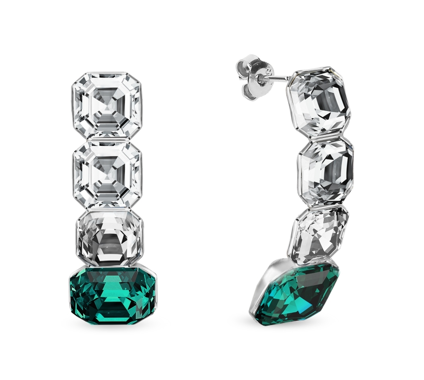 Náušnice zelené se Swarovski Elements Imperial KT44804CEM Emerald