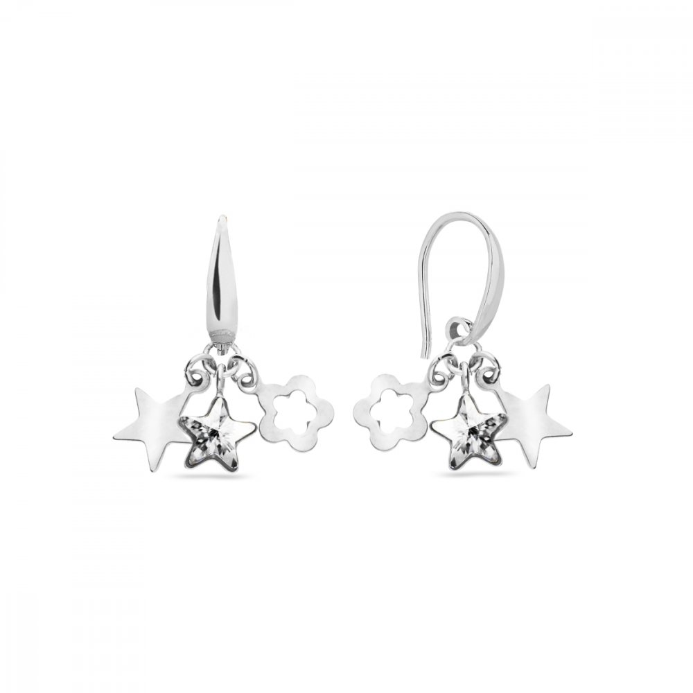 Náušnice čiré se Swarovski Elements Joy KWMIX2816C Krystal