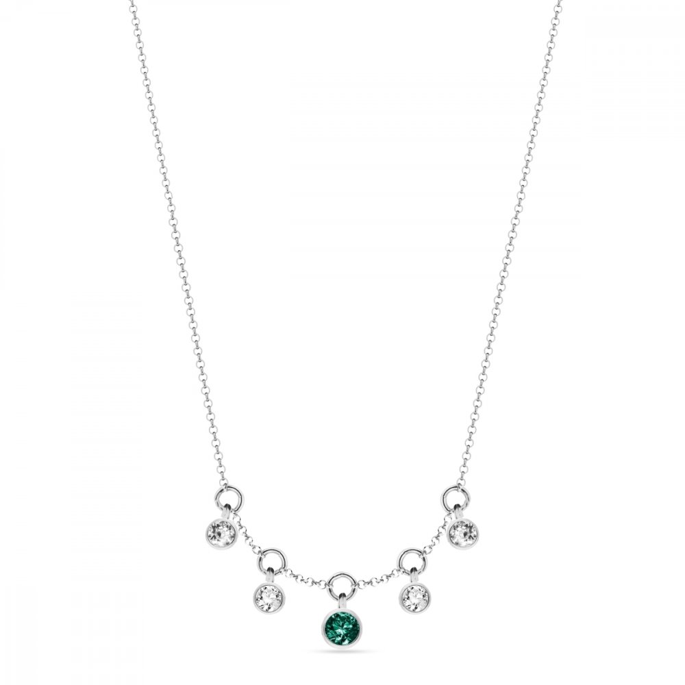 Náhrdelník zelený se Swarovski Elements Brio NROLO20385EMC Emerald