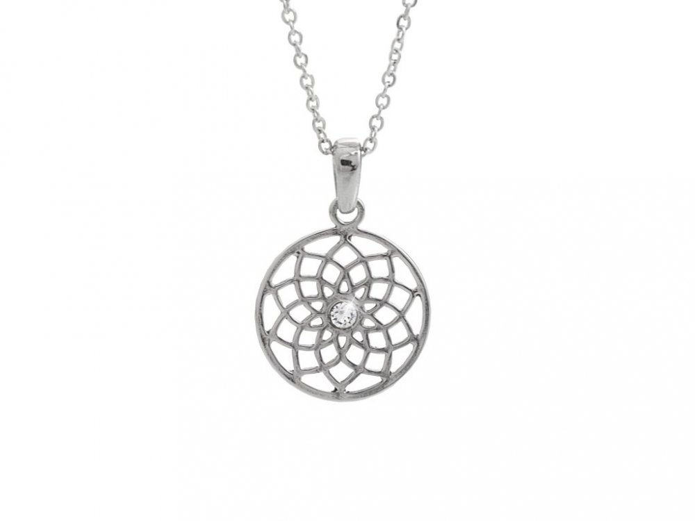 Náhrdelník mandala se Swarovski Elements Krystal