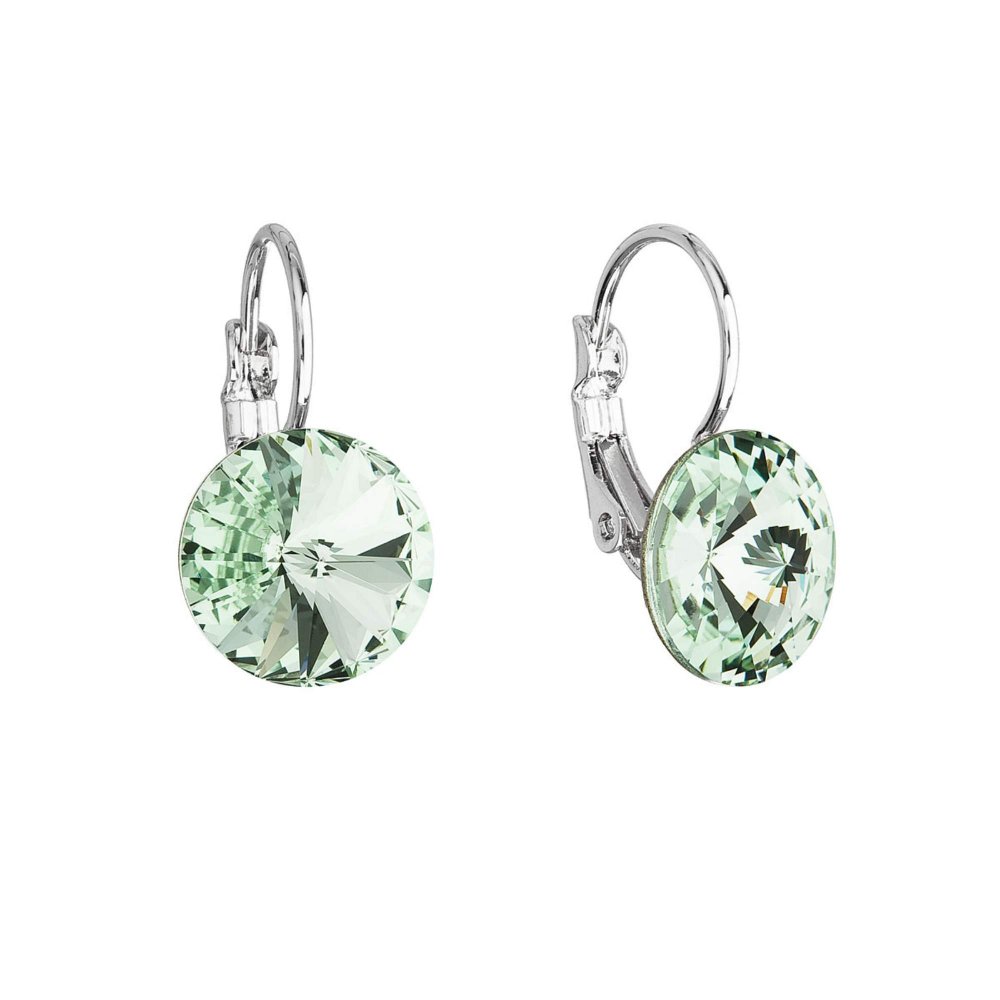 Náušnice Rivoli se Swarovski Elements Chrysolite 12 mm