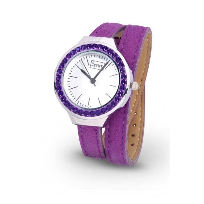 Dámské hodinky se Swarovski Elements LUMMER Fialové ZT35PVPV
