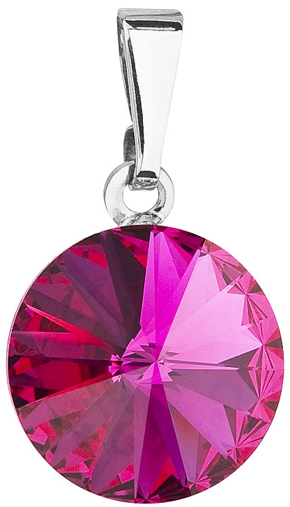Přívěsek tmavě růžový Rivoli se Swarovski Elements Fuchsia 12 mm