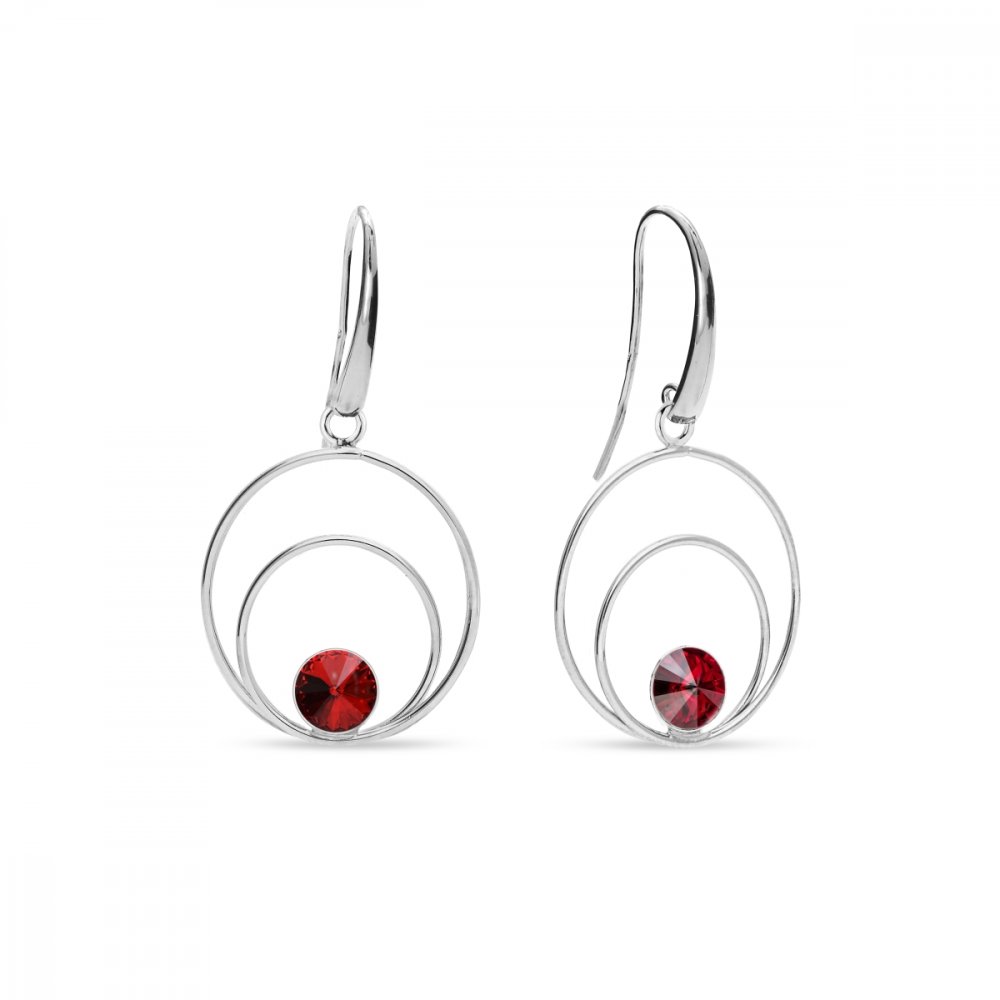Levně Náušnice červené se Swarovski Elements Glory KWOD1122SS29SC Scarlet