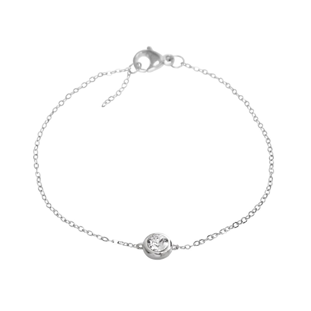 Stříbrný náramek čirý se Swarovski Elements Krystal