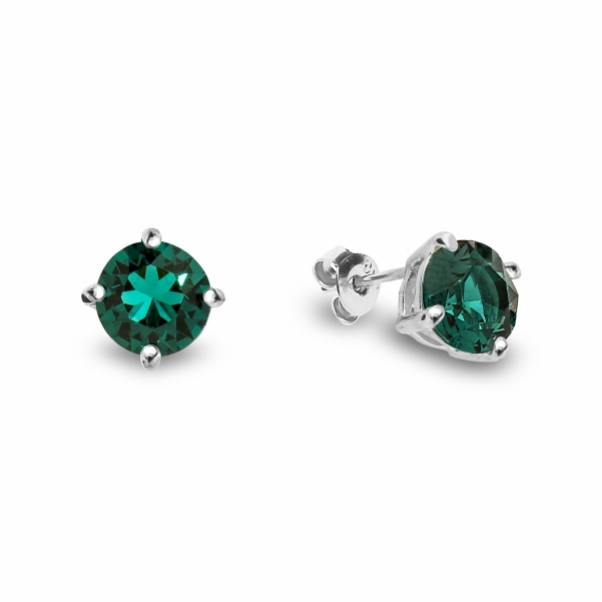 Levně Náušnice zelené se Swarovski Elements Ronda KP1088SS39EM Emerald