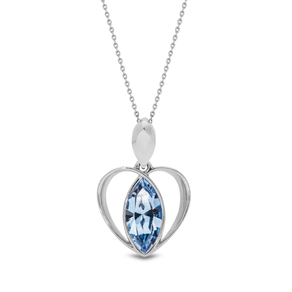 Levně Náhrdelník modrý se Swarovski Elements Velma NS422815AQ Aqua