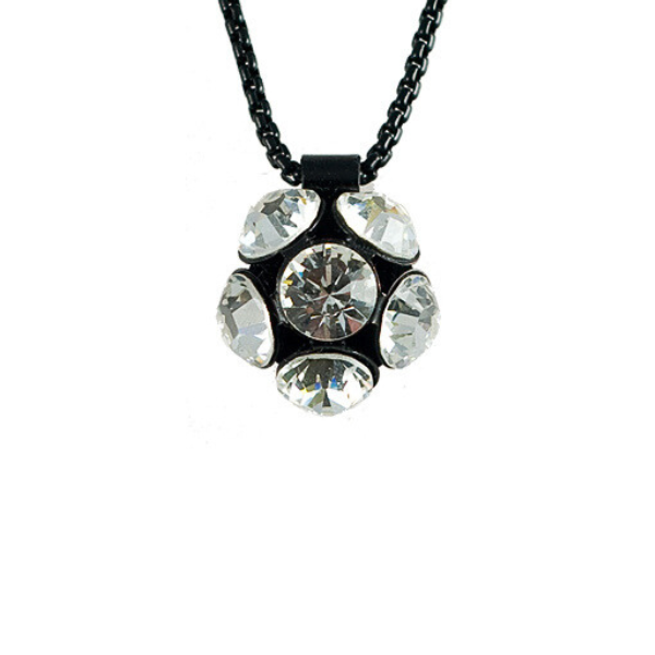 Levně Náhrdelník se Swarovski Elements květinka Bílý