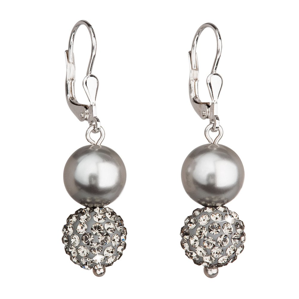Levně Náušnice se Swarovski Elements 31155.3 Grey