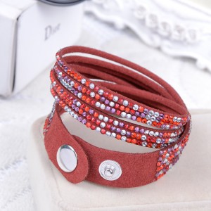 Náramek se skleněnými barevnými křišťály