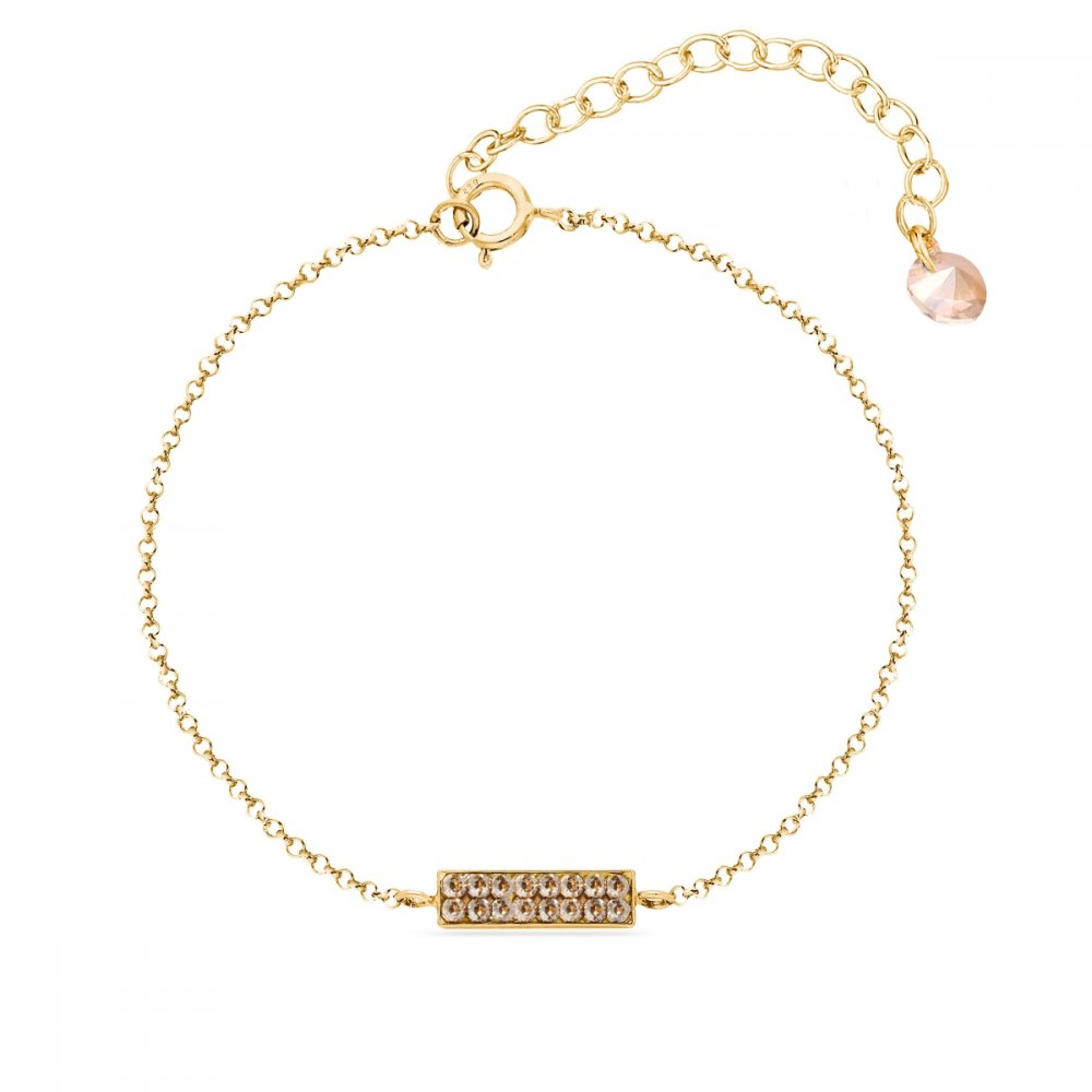 Náramek zlatý se Swarovski Elements Radiance BGFMP1GS Golden Shadow