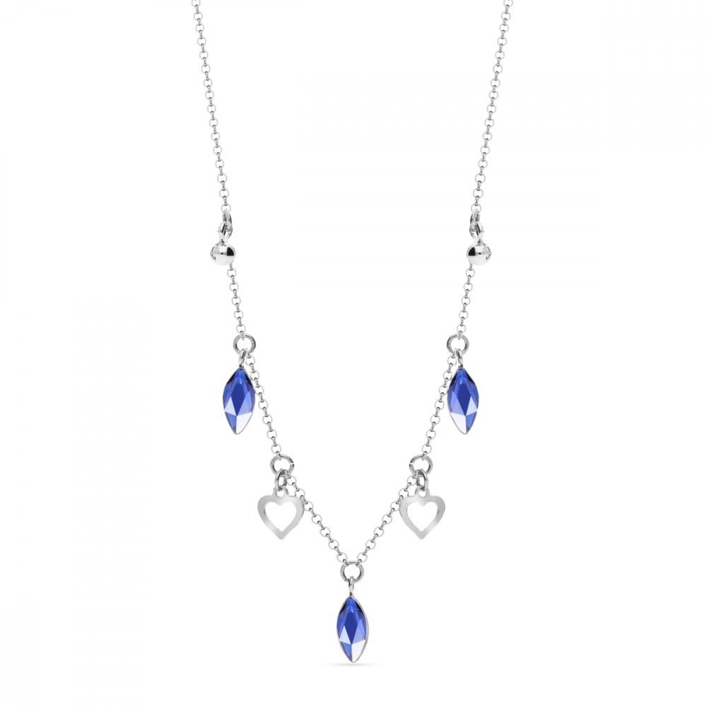 Levně Náhrdelník modrý se Swarovski Elements Euphoria NROLO22017SA Sapphire