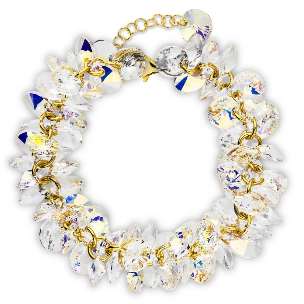 Náramek čirý se Swarovski Elements Frou Frou BDG6428CAB Krystal+AB