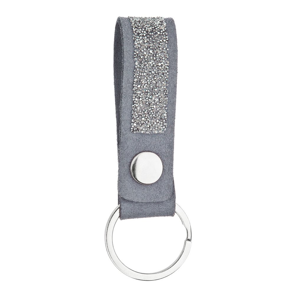 Levně Klíčenka s krystaly Swarovski šedá 78007.3 Silver