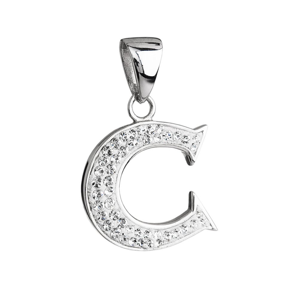 Přívěsek se Swarovski Elements písmeno C 34102.1 Krystal