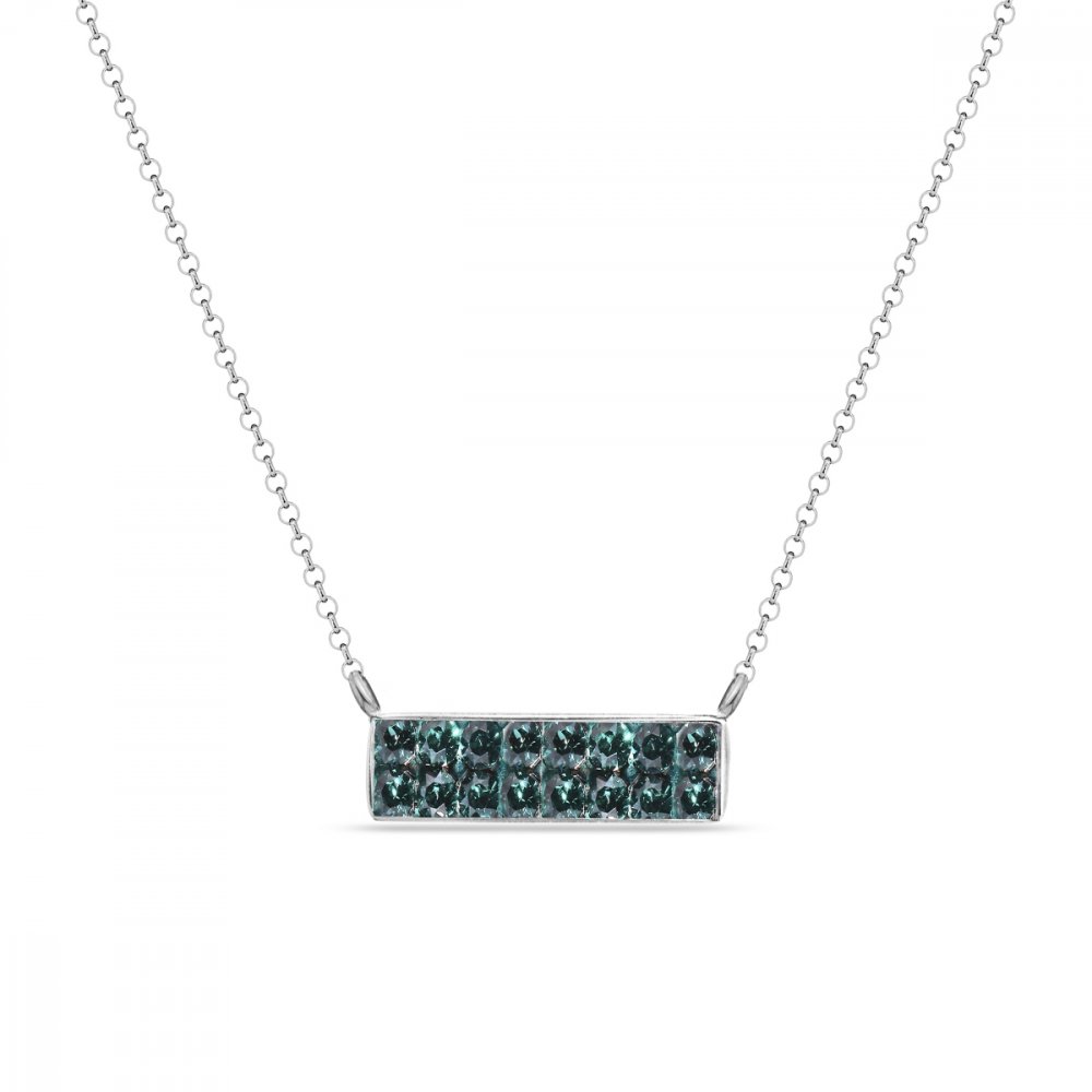 Levně Náhrdelník zelený se Swarovski Elements Radiance NFMP2EM Emerald