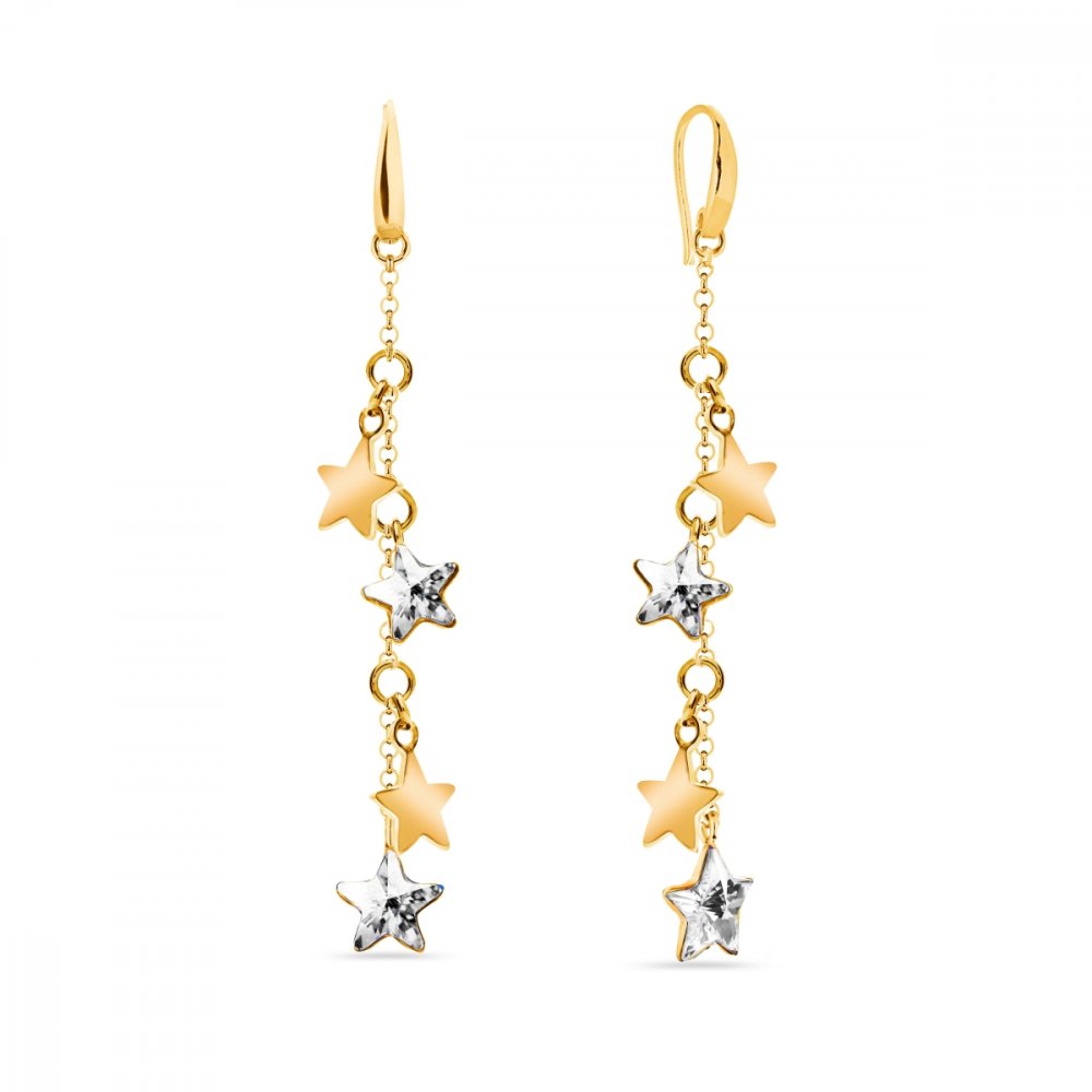 Náušnice čiré se Swarovski Elements Mirth KWGROLO28164C Krystal