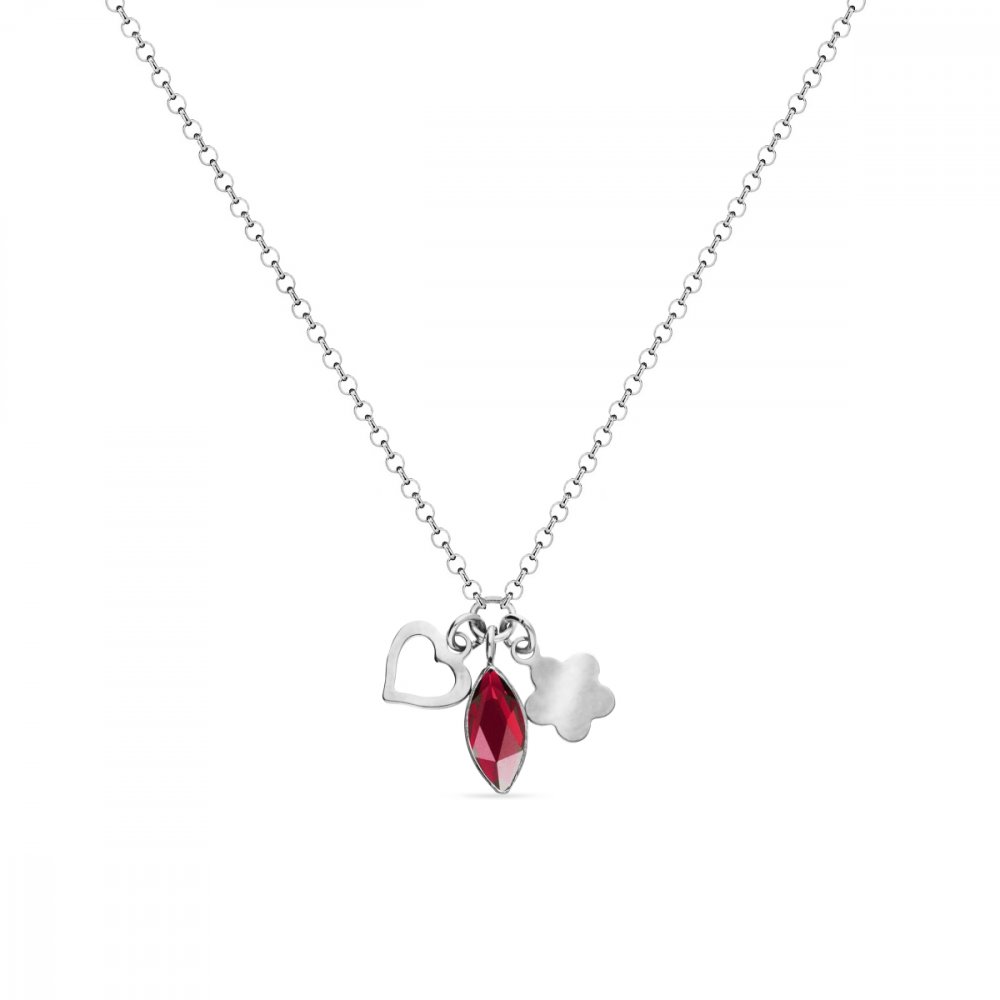 Náhrdelník červený se Swarovski Elements Serenity NMIX2201SC Scarlet