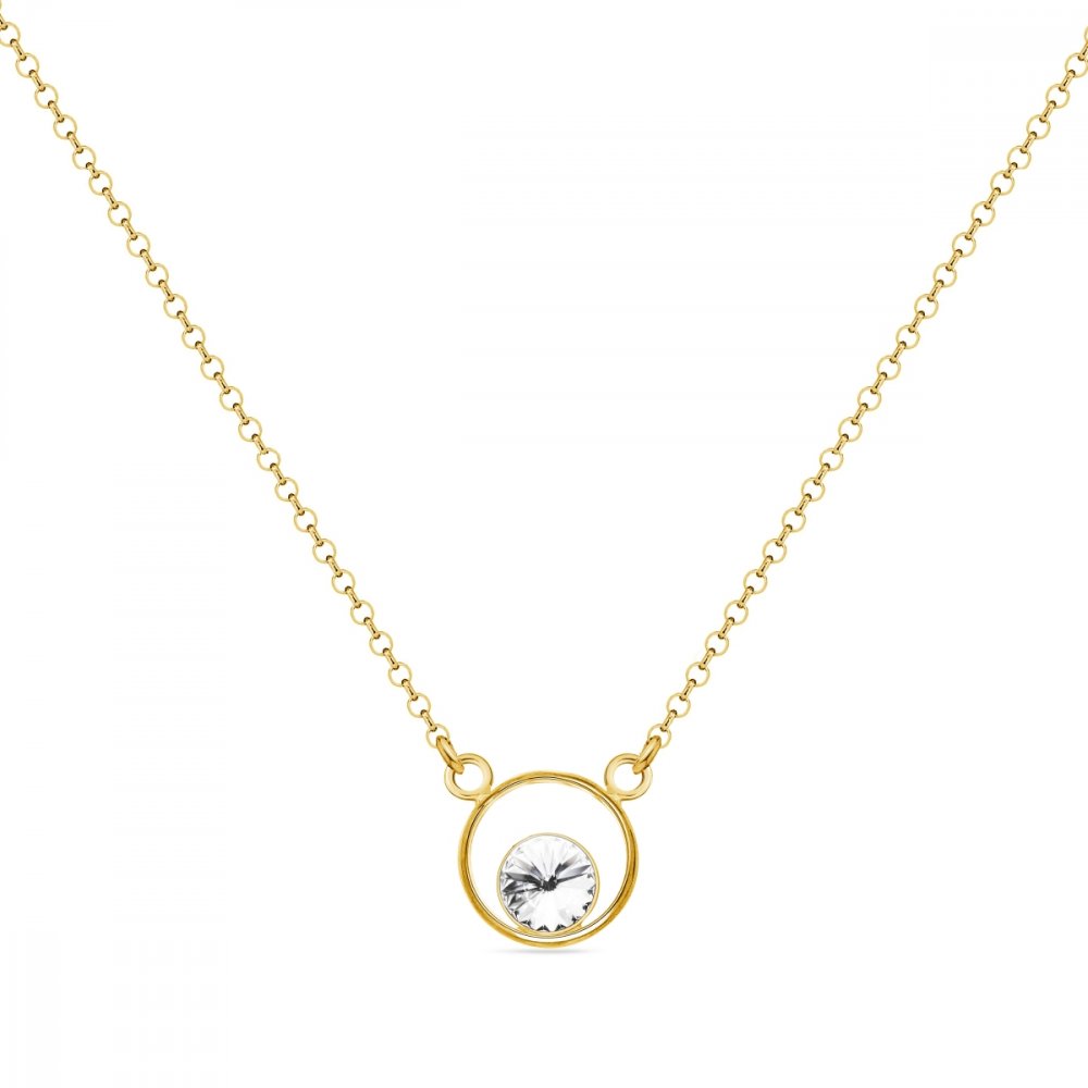 Náhrdelník čirý se Swarovski Elements Fame NOMG1122SS29C Krystal