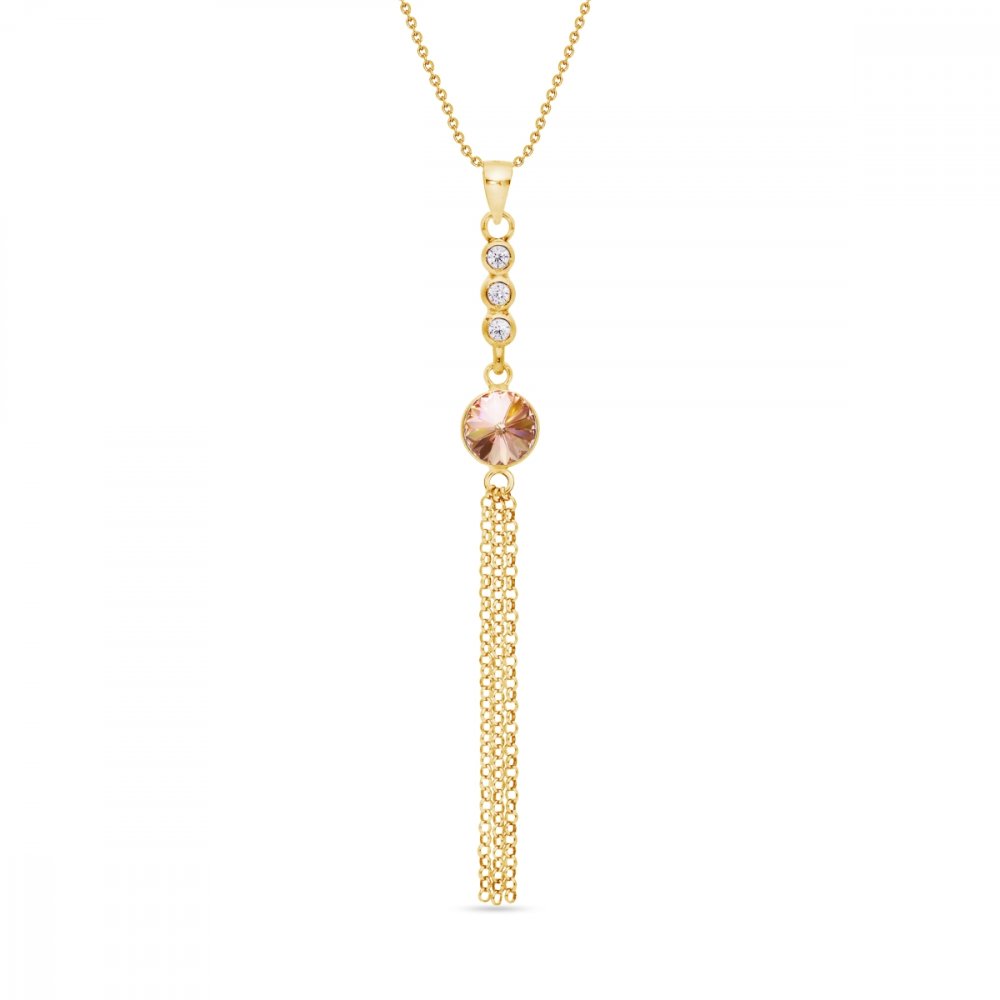 Náhrdelník oranžový se Swarovski Elements Ballena NCG1122SS29LP Light Peach