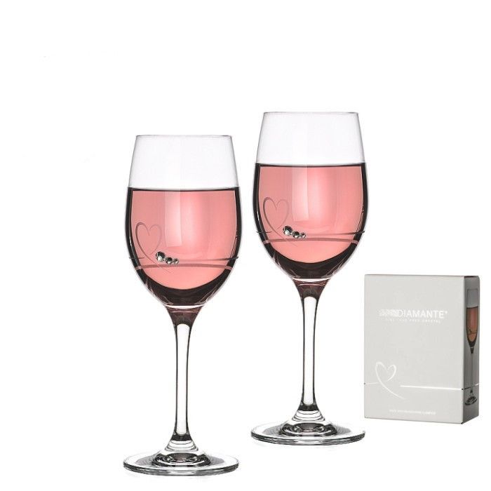 Levně Sklenice na víno se Swarovski Elements srdce Petit Wines-Heart 240 ml