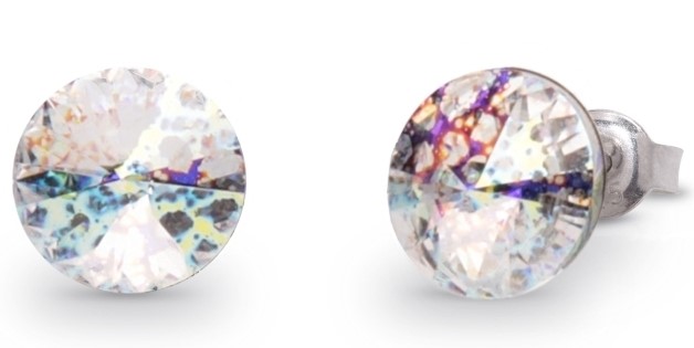 Náušnice Rivoli se Swarovski Elements Sweet Candy Studs K1122SS39WP white patina 8mm