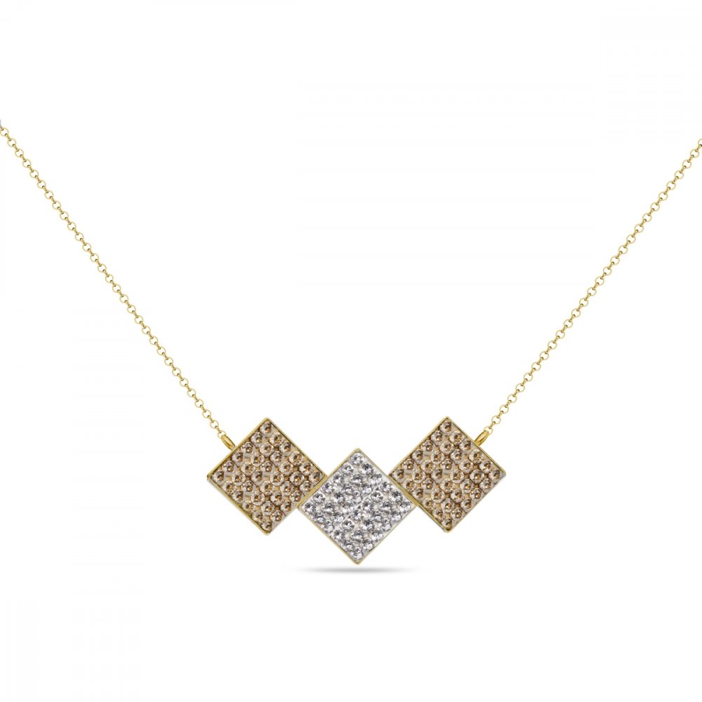 Levně Náhrdelník čirý se Swarovski Elements Glitter NKGFM3GSC Krystal