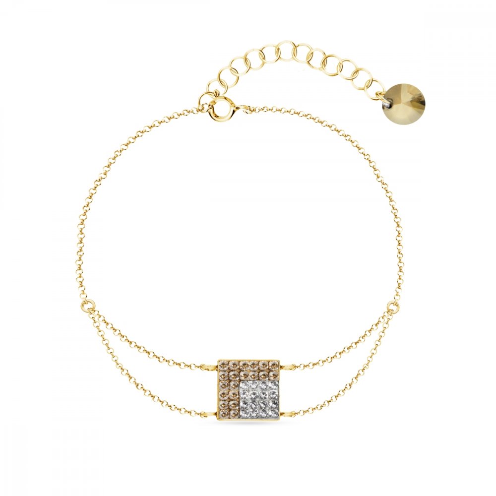 Náramek zlatý se Swarovski Elements Kingdom BGROLOFM6GSC Golden Shadow