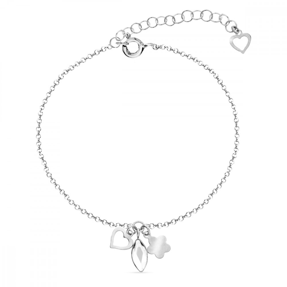 Náramek čirý se Swarovski Elements Serenity BMIX2201C Krystal