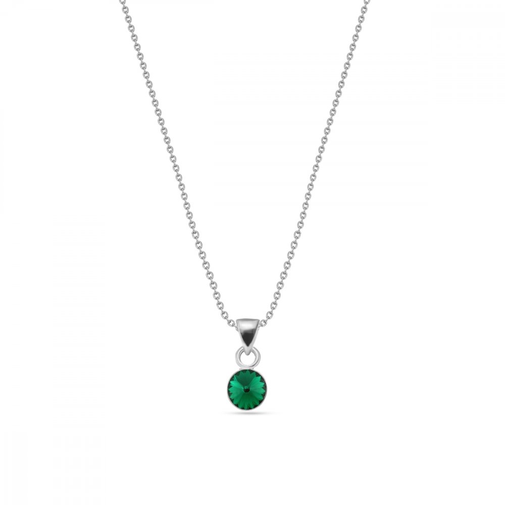 Náhrdelník zelený se Swarovski Elements Glee N1122SS29EM Emerald