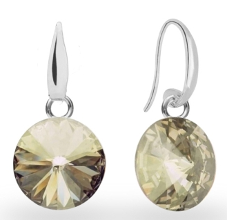 Náušnice Rivoli se Swarovski Elements Candy KW112212SS Silver Shade 10 mm