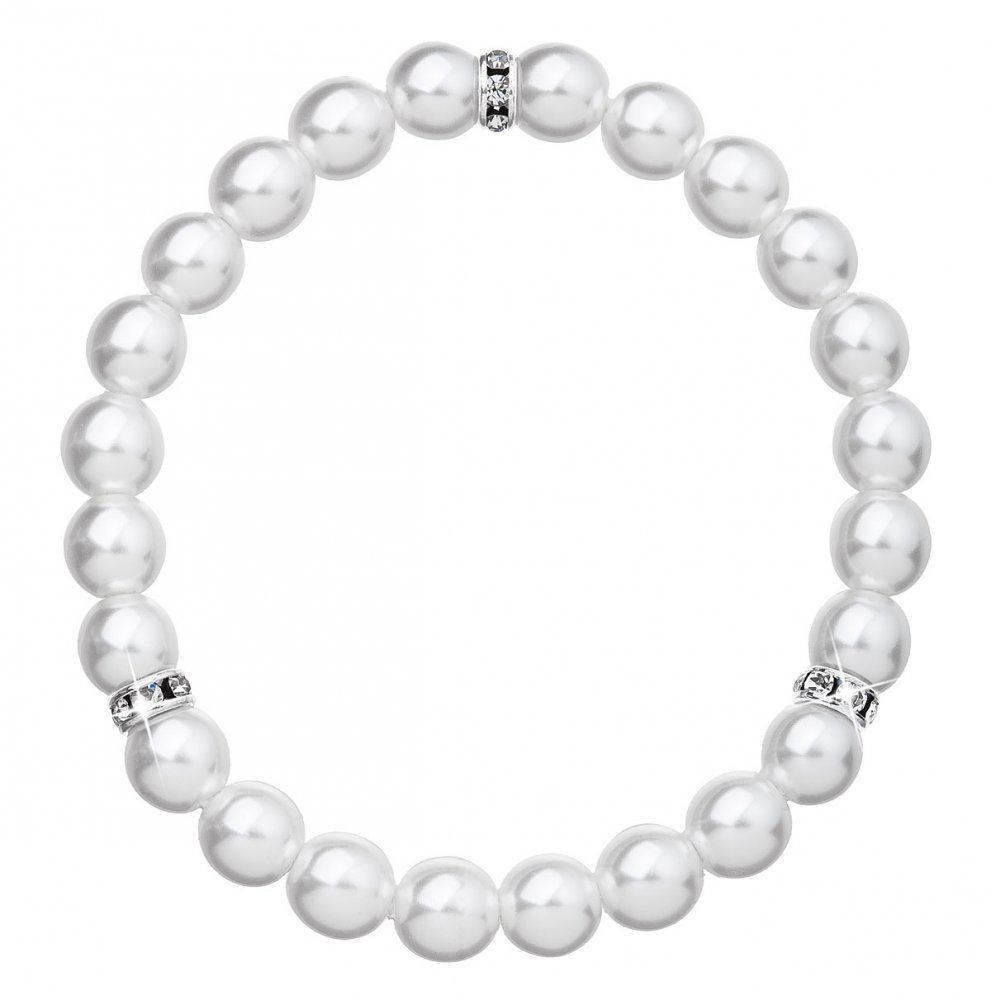 Náramek perlový 33017.1 Bílá