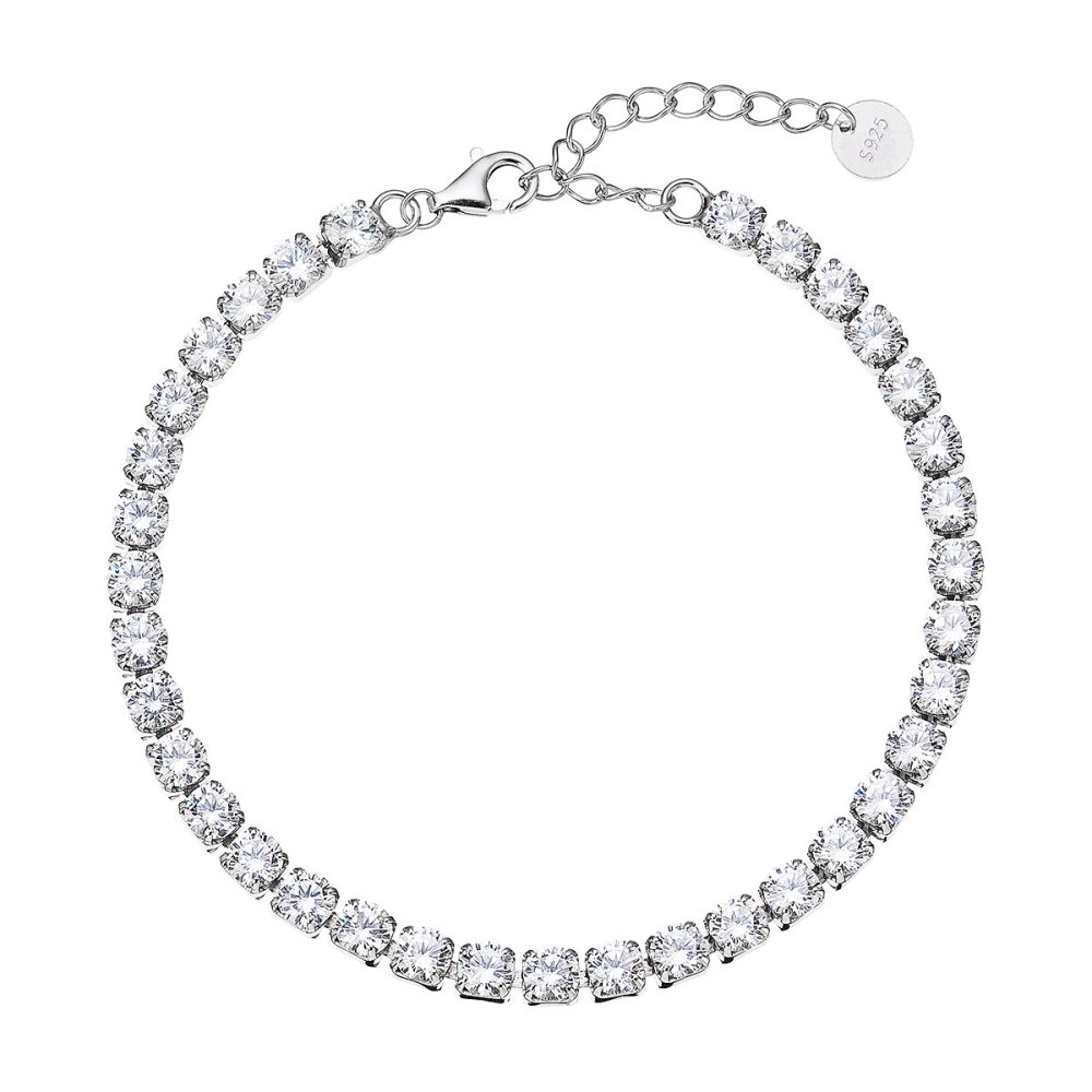 Stříbrný luxusní tenisový náramek 13097.1
