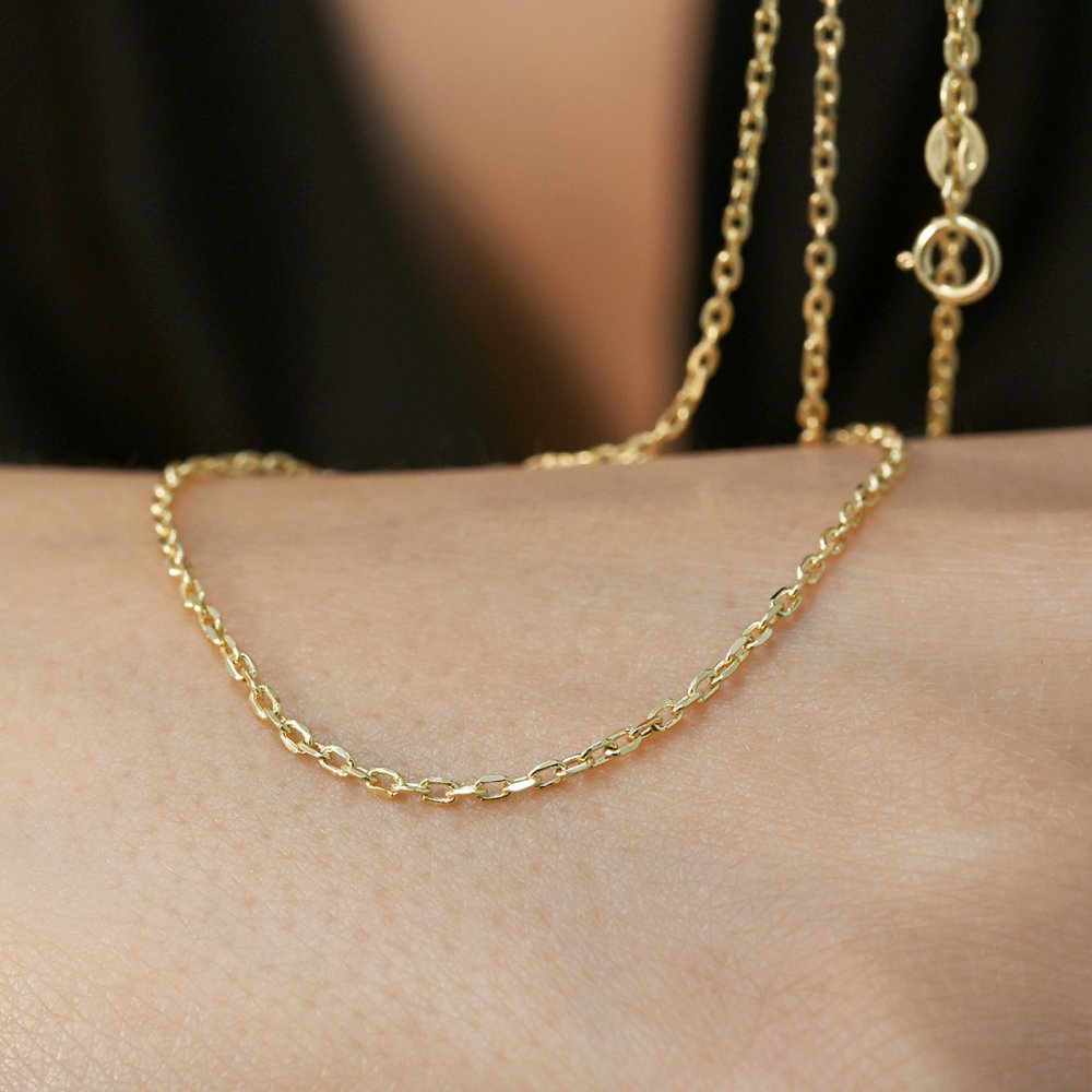 Levně Zlatý 14kt řetízek 90A00019 ANKER 45 cm